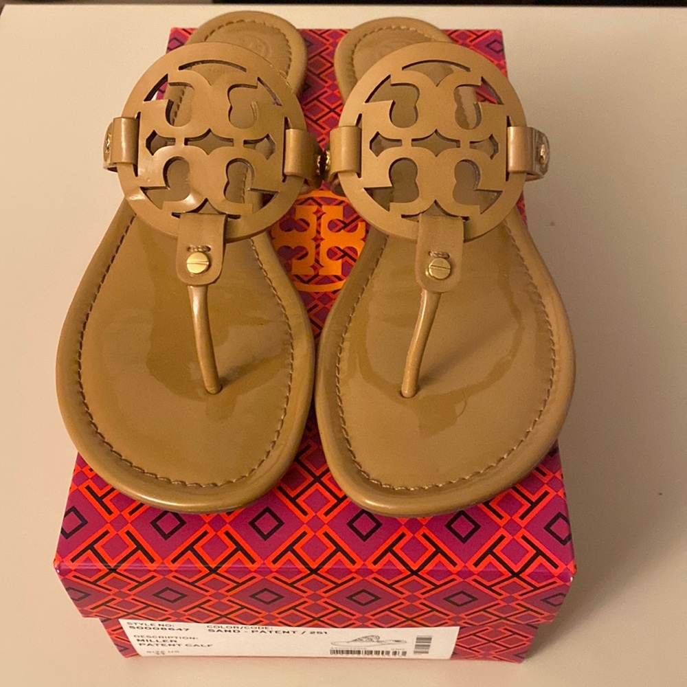 COPY - Tory Burch Miller Sandals - Sand/Patent